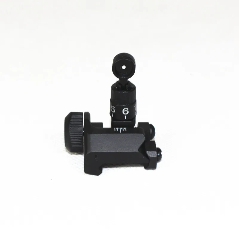 

Tactical Hunting KAC Type SR16 600M Flip Up Folding BUIS Iron Rail Mounted Rear Sight Hunting Party