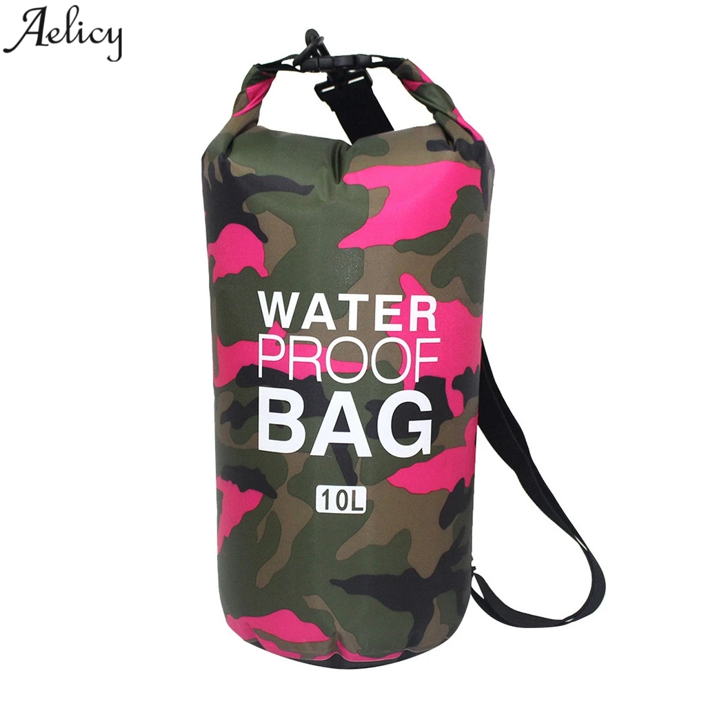 

Aelicy Outdoor 10L Camouflage Waterproof Drift Bag Unisex Backpack Women Men Sport Travel Bucket Backpack Shoulder Bag