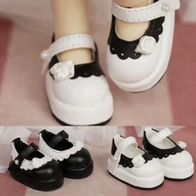 Новинка 1/6 BJD YOSD кукольные туфли черные/белые розовые кружевные маленькие кожаные туфли
