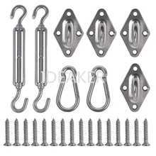 304 Нержавеющая сталь M5 Heavy Duty Маскировочная сеть комплект оборудования для прямоугольник Защита от солнца паруса, оттенок аксессуары для парусного спорта с помощью винтов