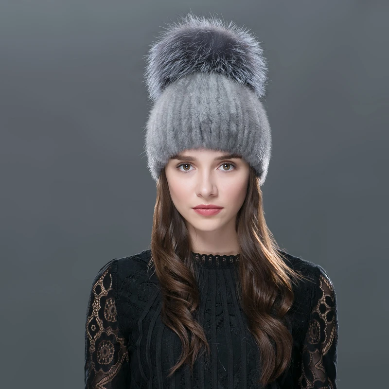Pure color 2016 new products sell like hot cakes in winter mink hat likewise ball mink