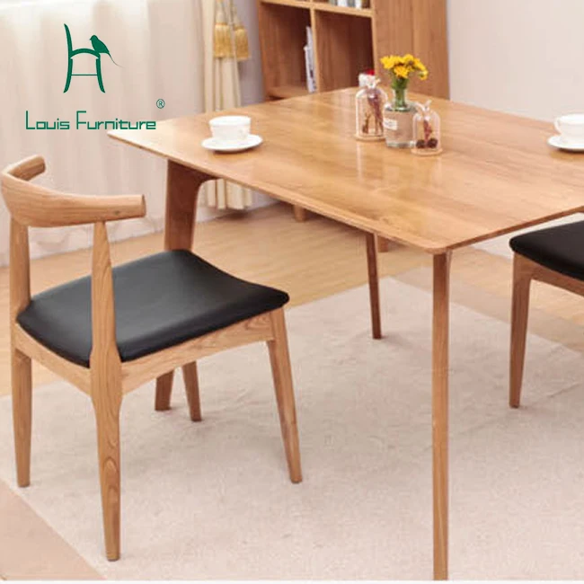 

Real wood chair contracted Nordic armrest chair fraxinus mandshurica visitor study meal chair