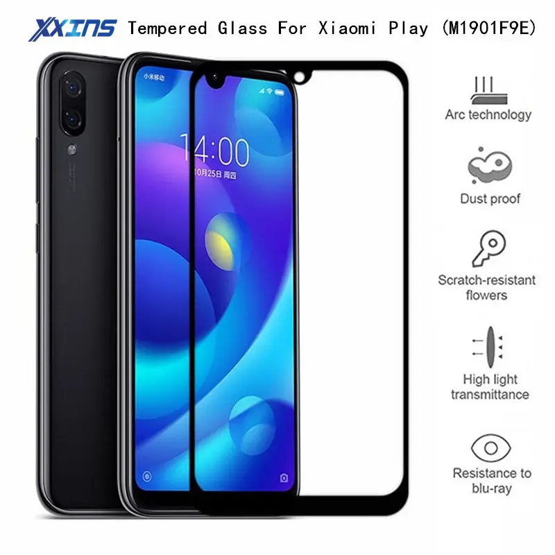 Закаленное стекло для Xiaomi Mi Play M1901F90E Global смартфона на весь экран защитная пленка