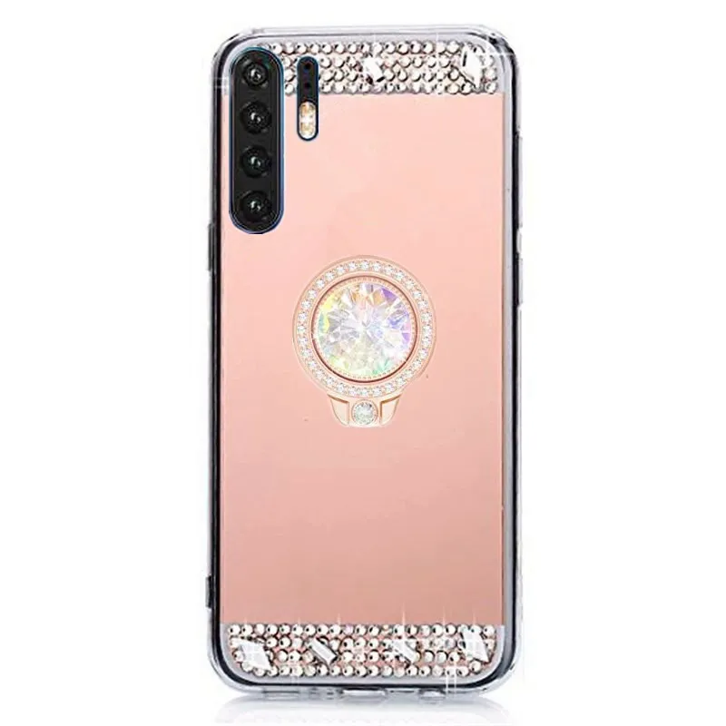 Чехлы для телефонов Huawei P20 lite mate 20 P30 Pro зеркальный кольцевой держатель защитный