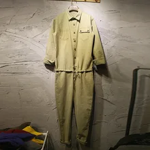 Мужские штаны модные мужские досуг комбинезон Колготки Стройный тренд сплошной цвет боди длинный рукав комбинезон из