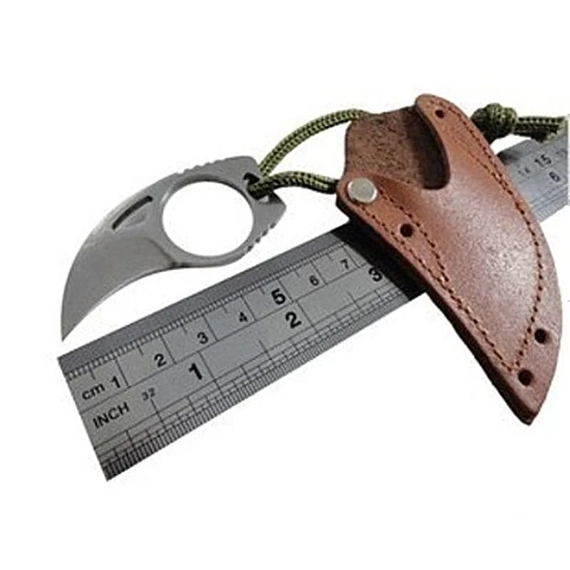 Knife Outdoor emergency tools Camping finger stainless steel knife to carry finger sharp knife cut rope auto rescue tool04