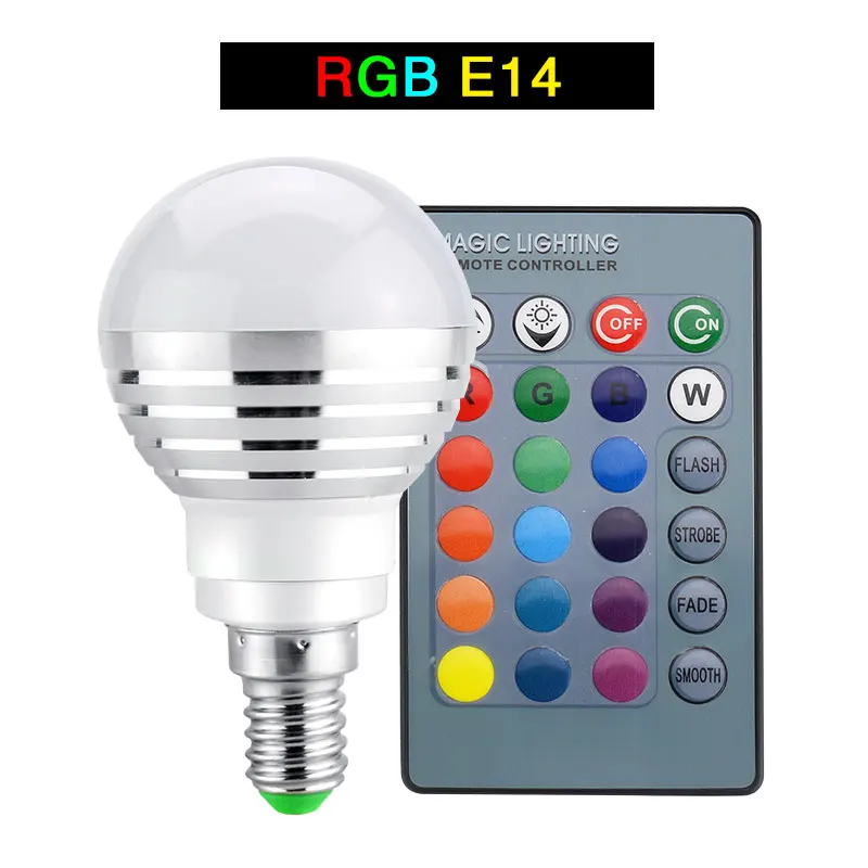 RGB светодиодный сценический светильник E27 E14 AC85V-265V СВЕТОДИОДНЫЙ Магический шар лампы RGBW Диско DJ вечерние Клубные лампы для украшения праздника светильник ing - Цвет: E14 RGB