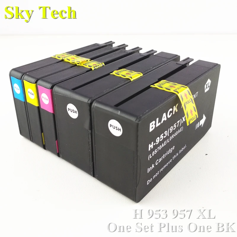 

One Set Plus One BK Compatible Ink Cartridge For HP953XL 957XL , For HP 8710 8715 8718 8210 8720 8719 8725 8728 8730 8740 etc