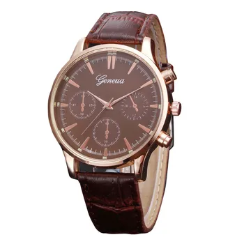 

2018 News Arrival Fashion Mens Retro Design Leather Band Analog Alloy Quartz Wrist Watch 11.09