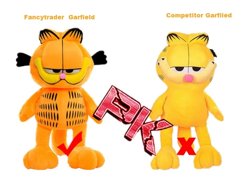 fancytrader dev garfield kedi pelus oyuncak buyuk karikatur anime kedi bebek 100 cm cocuklar icin en iyi hediye