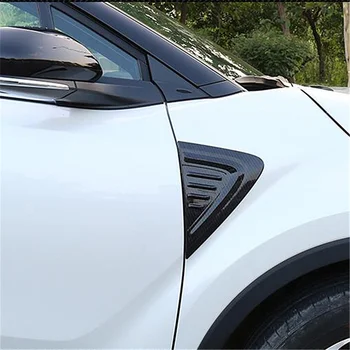 

2pcs For Toyato C-HR Carbon Style ABS Side Fender Vent Air Wing Cover Trim