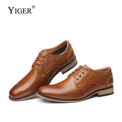 YIGER New Men dress shoes Man formal lace-up shoes Large size Genuine leather business shoes male Increased men's shoes 0301 YIGER New Men dress shoes Man formal lace-up shoes Large size Genuine leather business shoes male Increased men's shoes 0301