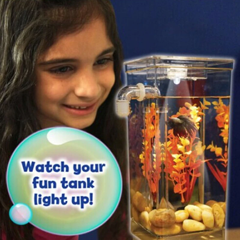 

MO-OD Self Cleaning Plastic Fish Tank Desktop Aquarium Fish bowl for Office Home Decor Garden Indoor