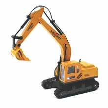 Liga fundido veículo de construção RC Caminhão Engenharia Brinquedo Clássico Modelo Liga de Simulação de Controle Remoto Caminhão DO RC Escavadeira