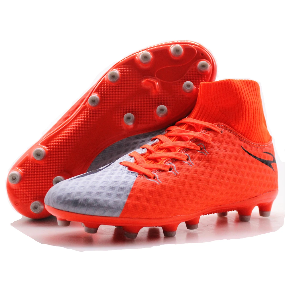 orange soccer boots