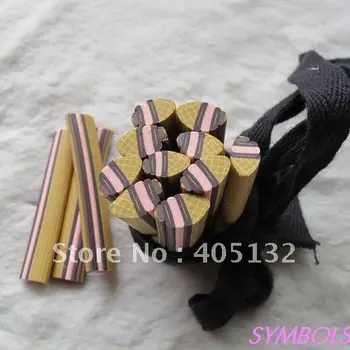 

N-19 50pcs/lot 1cm*5cm Big Chocolate Ice Cream Clay Cane Fancy Nail Art Big Polymer Clay Cane