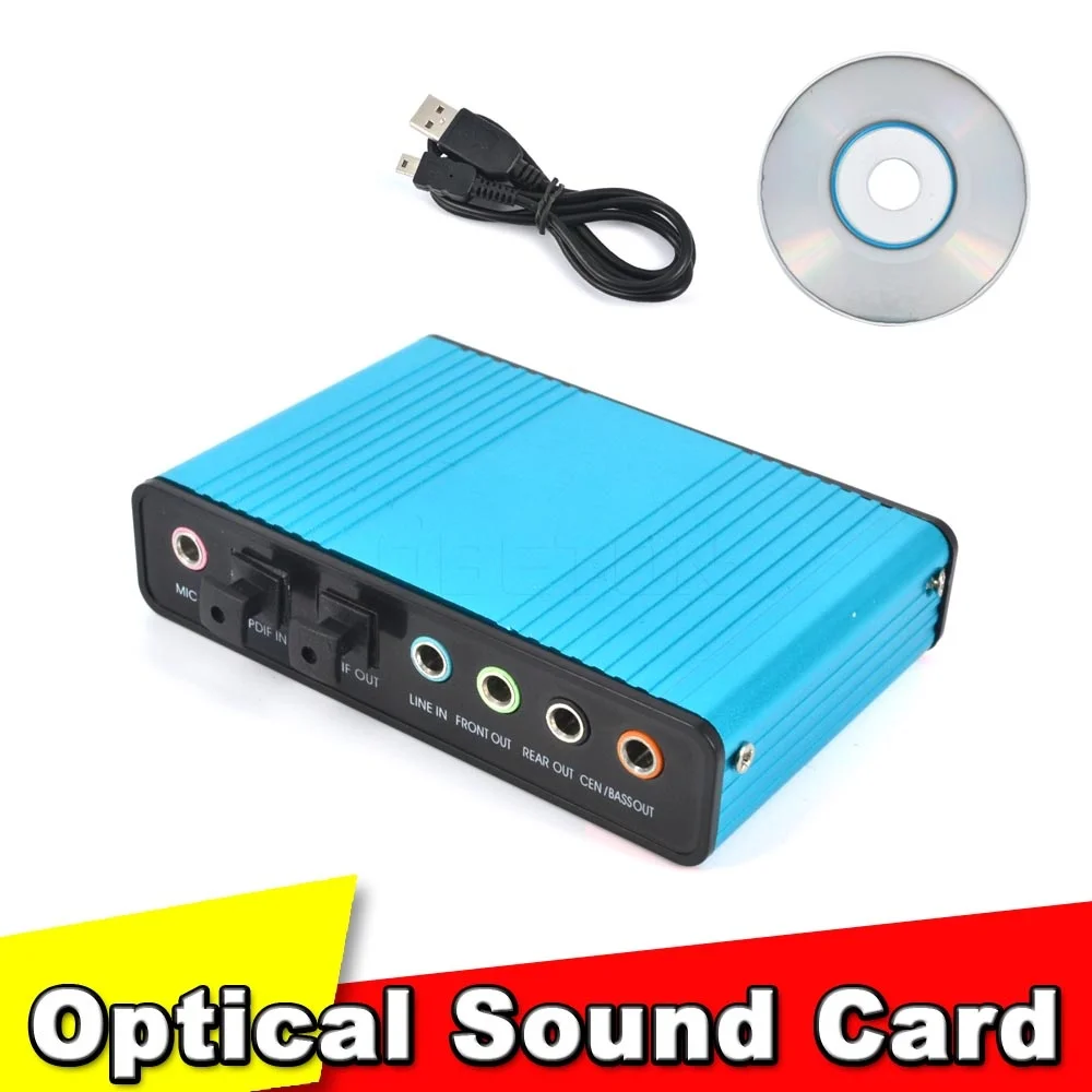 

Kebidu 6 Channel USB 2.0 Sound External Card Audio Card SPDIF Controller CM6206 Chipset for Laptop Computer Tablet PC