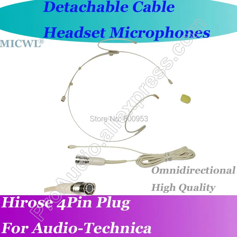 

MICWL T40 съемный кабель гарнитура микрофон для аудио-техники беспроводной Hirose 4Pin разъем