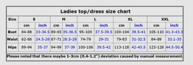 LADIES TOP SIZE