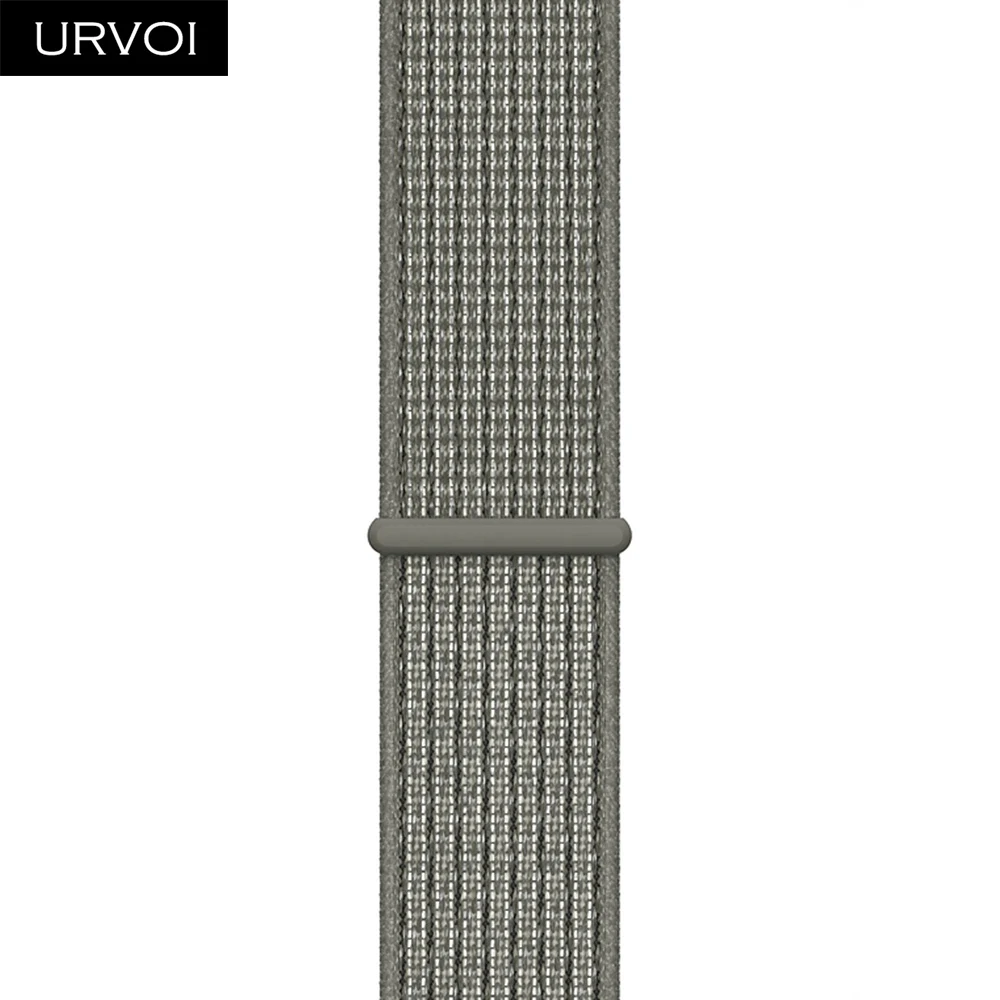 Спортивная петля URVOI для apple watch series 5 4 3 2 1 ремешок для iWatch band для NIKE+ двухслойный светоотражающий крючок и петля - Цвет ремешка: N Spruce Fog