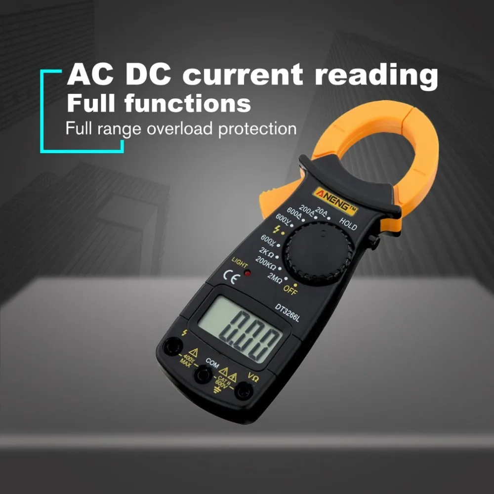 ANENG DT3266L цифровой зажим Амперметр AC DC Амперметр мультиметр Вольтметр 400A электронный Клещи диод огонь провода тестер