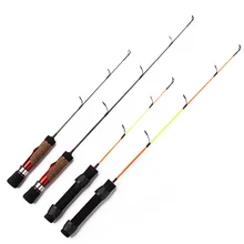 1Pcs Mini Winter Ice Fishing Rods 41CM/56CM Winter Carbon Lightweight Retractable Telescopic Pole For Freshwater Saltwater