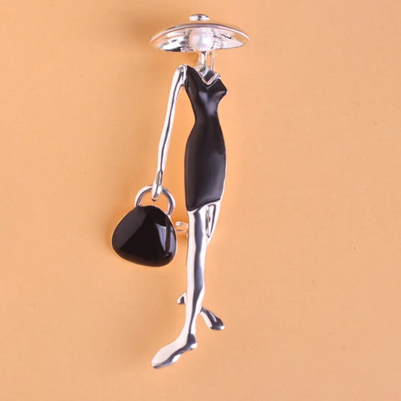 Girl Friend Enamel Hijab Accessories cartoon Brooches Bag Ladies Brooch Pins For Hats Scarf Imitation Pearl | Украшения и