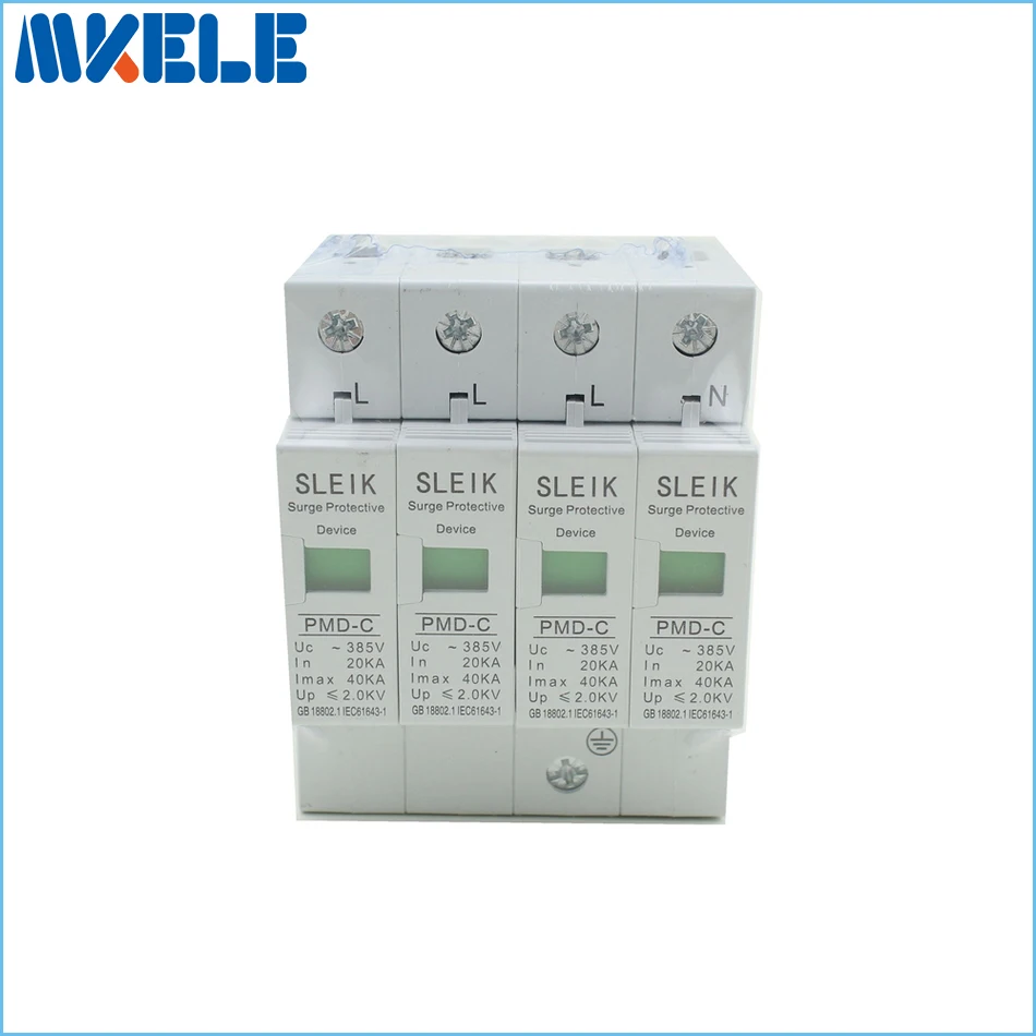 

SPD 4P 20KA~40KA ~385VAC House Surge Protector Protective Low-voltage Arrester Device