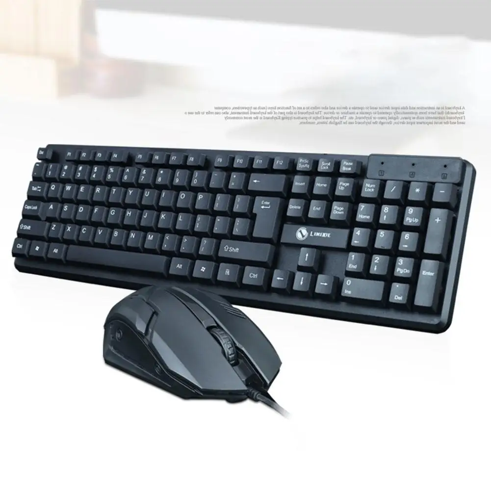 

EastVita T13 General Wired Keyboard Mouse Set USB Desktop Laptop Office Keyboard Set r20