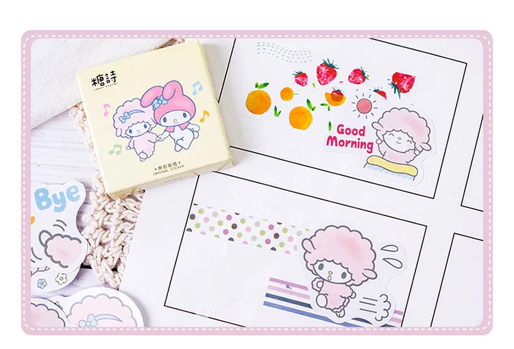 45 шт./компл. kawaii Memo pad модная Милая овечка узор дневник наклейки планировщик рождественские украшения для бизнес планирования школьные принадлежности канцелярские товары