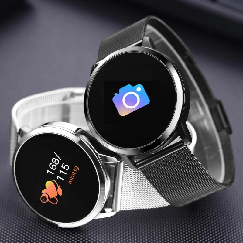 Новые OLED Bluetooth Смарт часы из нержавеющей стали водонепроницаемые носимые