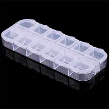 100pcs/lot removable storage box 12 grids transparent tool A multi-purpose cassette finishing jewelry box