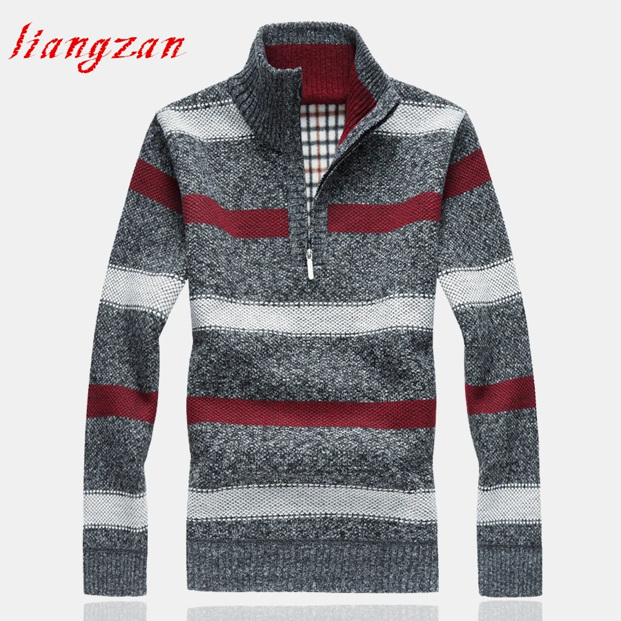 ^*Best Offers Men Stripe Sweater Autumn Winter Pullover Thick Warm Knitwear Brand Casual Slim Fit M-3XL Wine Red Sweater SL-K413 ^*Best Offers Men Stripe Sweater Autumn Winter Pullover Thick Warm Knitwear Brand Casual Slim Fit M-3XL Wine Red Sweater SL-K413