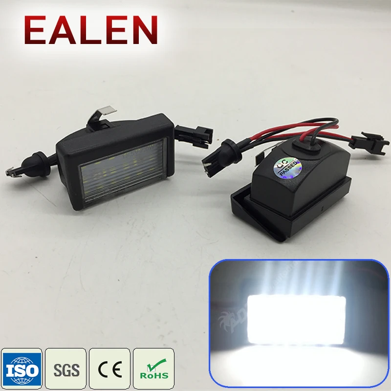 EALEN 1 набор Автомобильный светодиодный Подсветка регистрационного номера 12V без
