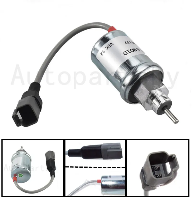 

Free Shiping - Fuel Shut Off Solenoid 12V For Perkins HL403C-15 HR404C-22T 402D 403D 404D 404C 403C Part # 185206452 U85206452