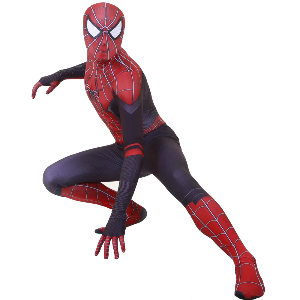 Взрослый дети Человек-паук Raimi вдали от дома Гибридный костюм зентай для косплея супергероя-паука комбинезон