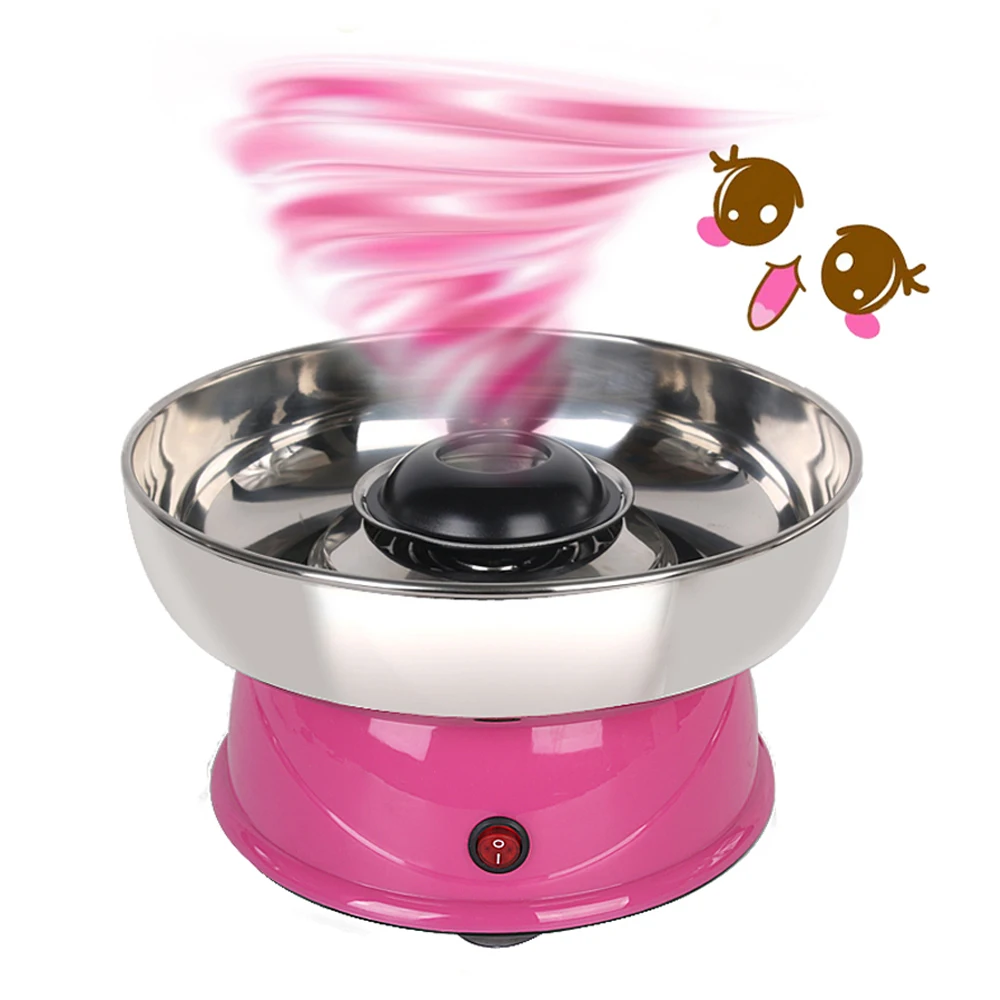 

High Quality Cotton Candy Maker Machine Electric Floss Commercial Carnival Party Sugar Pink Stainless Steel Candy Maker