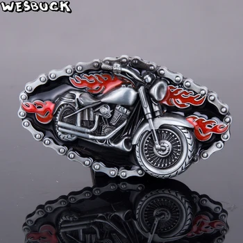 

Hot Motorbike Buckles WesBuck Brand Metal Belt Buckles Vantage for Man Women Western Buckles Cowboy Fivela with Pewter Plated