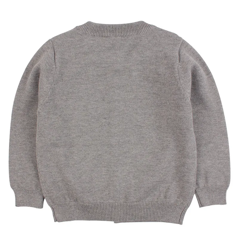 Solid Baby Sweater Kids Toddler Boys Girls Button Closure Cardigan Round Collar Long Sleeve Child Outfit Coat Elastic Comfortable Knitting Pullover (1)