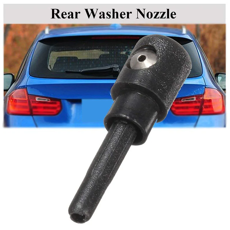 

2Pcs Car Black Rear Windscreen Washer Jet Spray Nozzle Water 3B9955985A For Volkswagen/Skoda/Audi/Seat 1995-2016