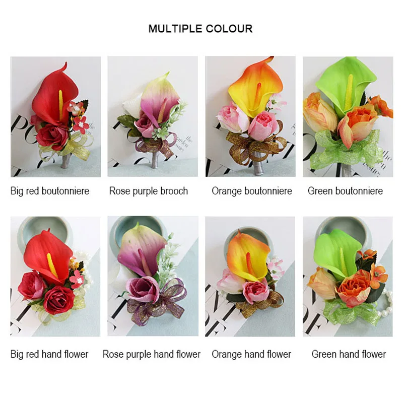cuff bracelets bridesmaid wedding corsage boutonniere groom  (2)