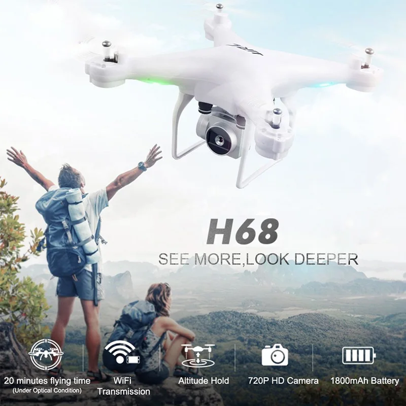 

H68 Bellwether WiFi FPV 2MP 720P HD Camera 20mins Flight Time RC Drone Quadcopter RTF Mode 2 VS SG900 SG900S SG106