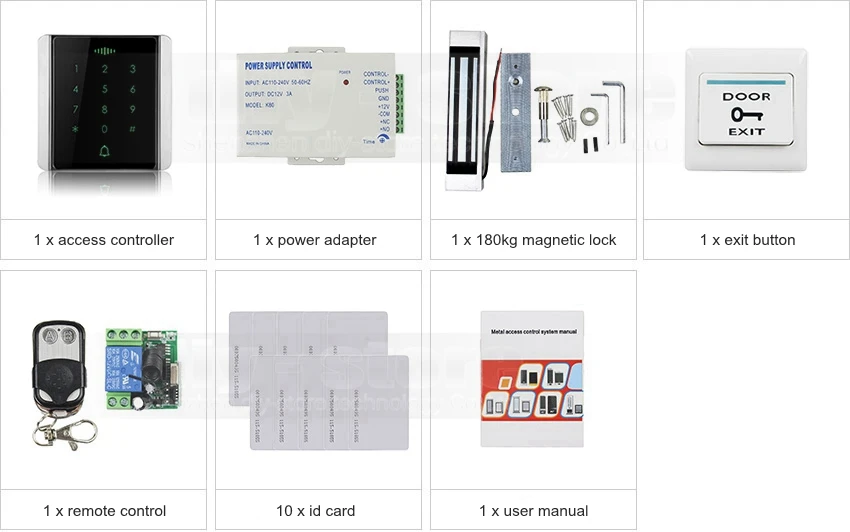 DIYSECUR 125 кГц RFID считыватель Пароль Клавиатура + магнитный замок + пульт дистанционного Управление дверца Управление безопасности Системы