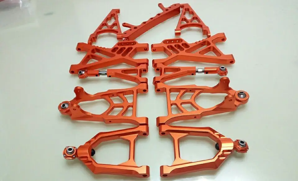 CNC Alloy suspension arm front and rear Set for 1/5 hpi baja 5b parts km rovan 11pcs