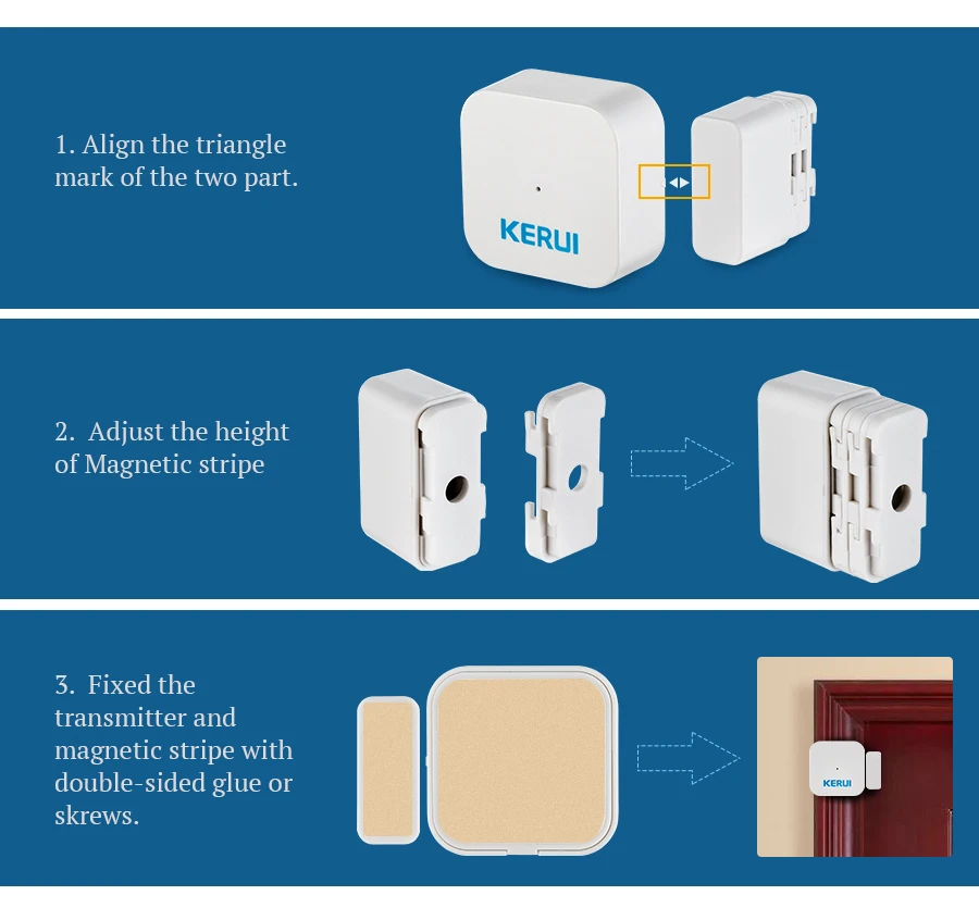 KERUI D028 беспроводной оконный магнитный датчик двери детектор датчик двери Портативный Анти-вскрытие охранная сигнализация для KERUI сигнализация