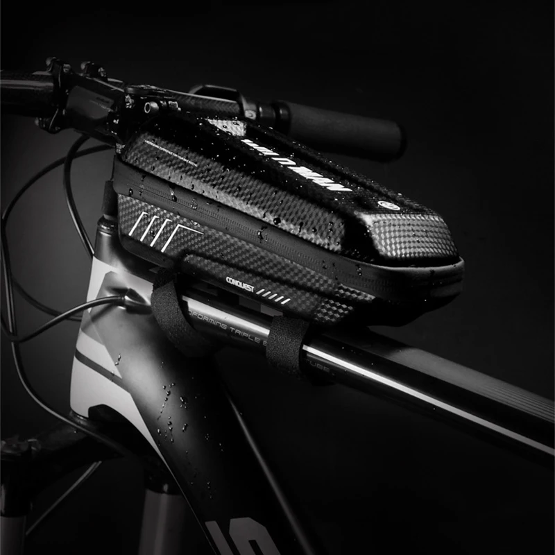 

Bike Front Frame Top Tube Bag Waterproof Anti-Pressure Mountain Bike Bag Cycling Accessories Rack Road Rainproof Hard Case Mtb