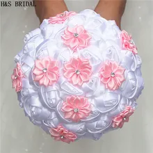 H& S свадебный букет розы аксессуары для свадьбы свадебный букеты Искусственные Свадебный букет s buque de noiva