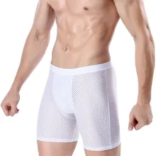 Cotton Men's Underwear Breathable Boxer Male Long Sexy Boxers Shorts Fashion Underwear Men Underwear Boxer Mens Long Shorts(China)