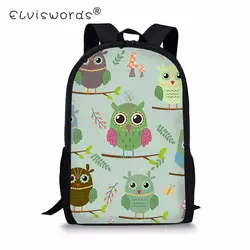 ELVISWORDS мультфильм животных школьная сумка для детей Для мальчиков и девочек с принтом Совы детская книга сумки Повседневное студент Mochila