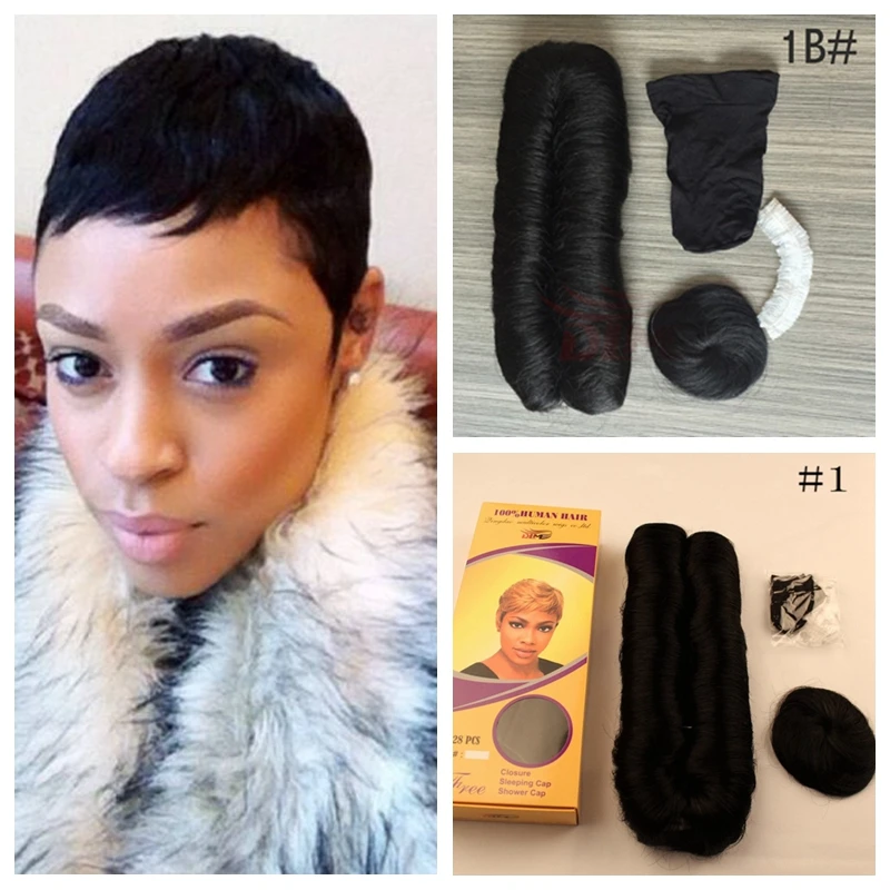 1pc Hot Sale 28 Piece Short Hair Weave Bump 4 Human Short Hair